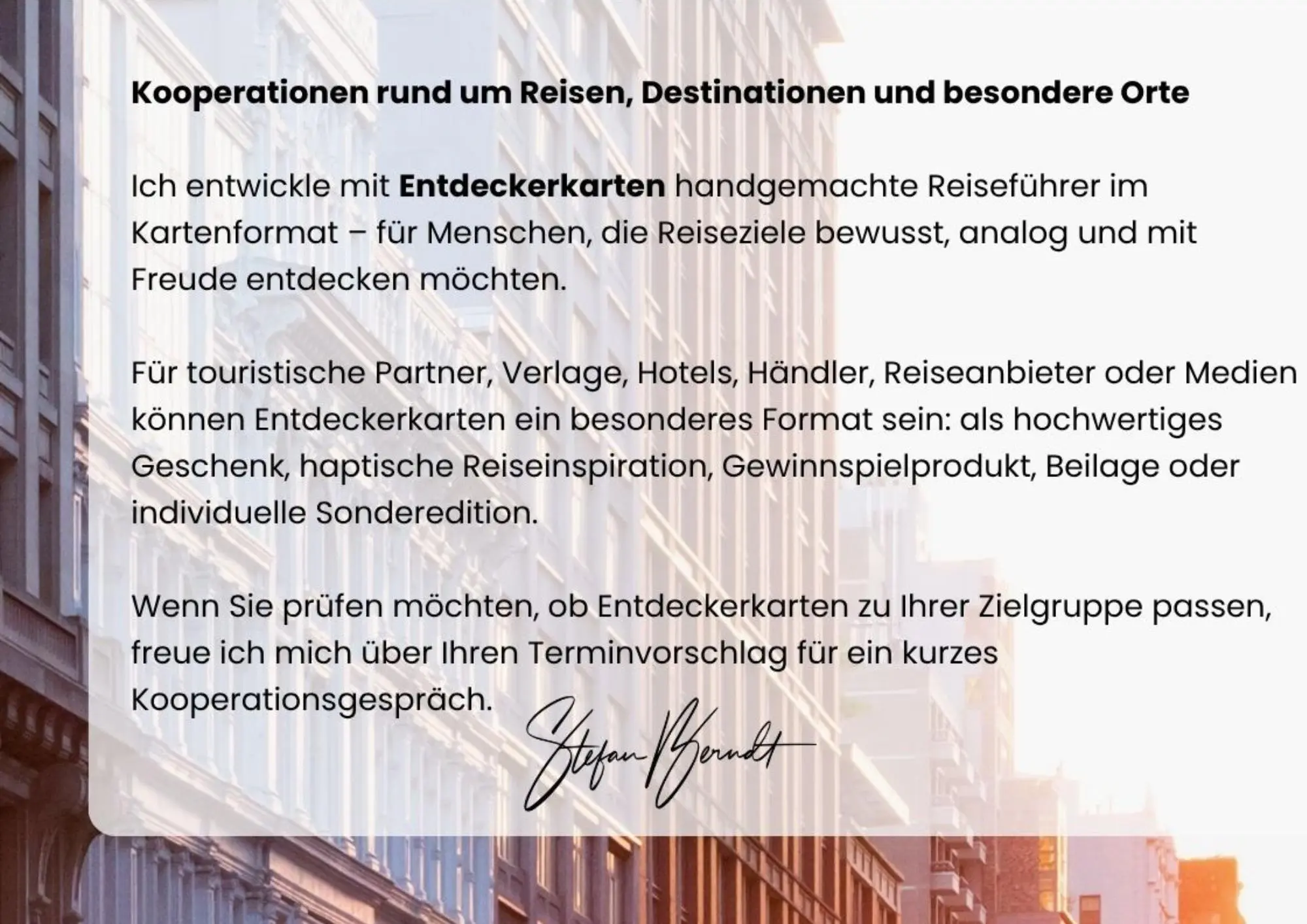 Entdeckerkarten B2B-Flyer mit QR-Code, Nutzenboxen und Kooperationsvorteilen